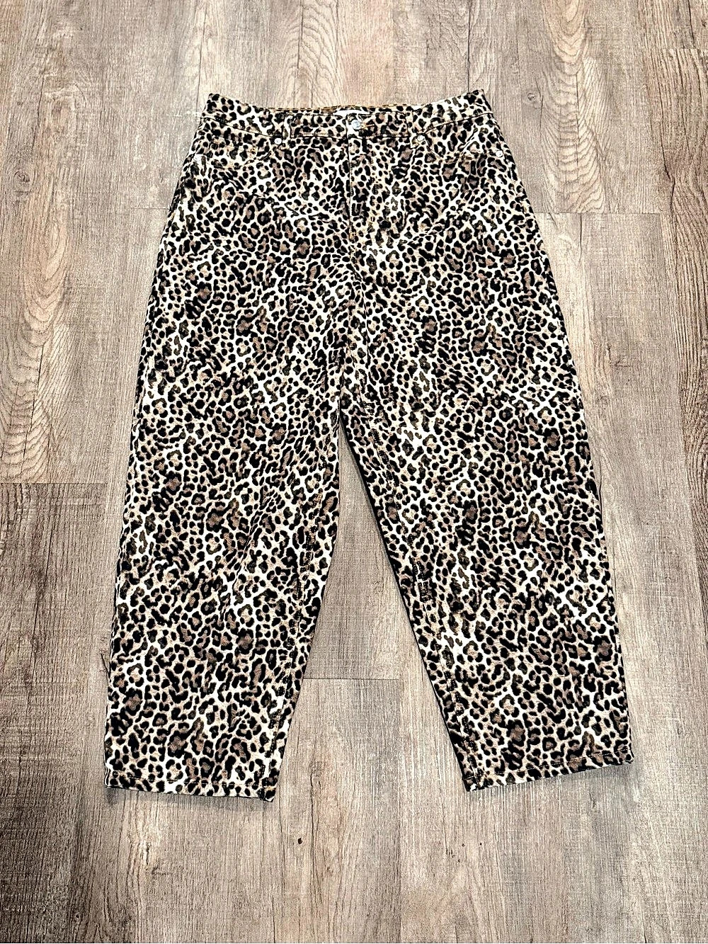 LOFT Palmer Denim Pants in Leopard Print Palmer Leopard Print Pants
